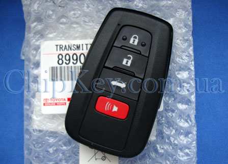 Ключ Toyota Camry с 10.2018-, 4 кнопки, Toyota H chip P1:A9, для рынка Ближнего Востока, Саудовской Аравии, ОАЭ, original