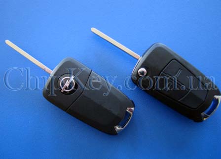Ключ Opel Vectra, Astra, Omega выкидной (корпус) 2 кнопки, лезвие hu100
