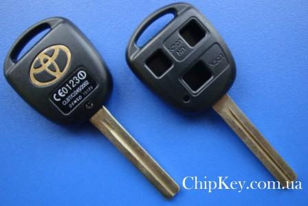 Ключ Toyota (корпус) 3 кнопки, лезвие toy40