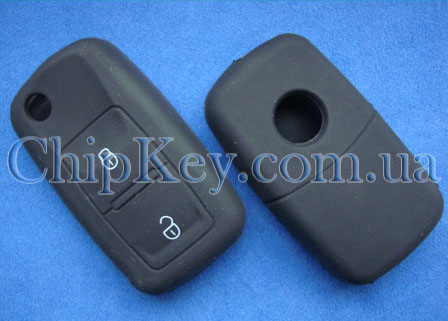 Чехол Volkswagen Skoda Seat 2 кнопки, черный