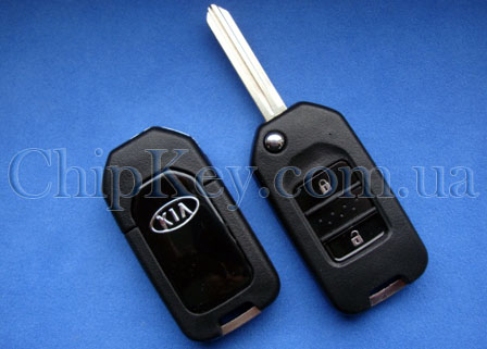 Ключ Kia выкидной (корпус) 2 кнопки, лезвие hyn14r