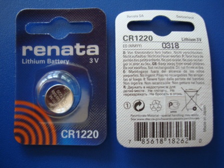 Lithium Batteries 1220 Renata Switzerland
