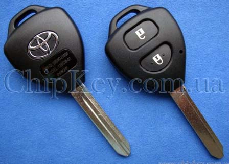 Ключ Toyota Auris, Yaris 89071-02030 замена 89071-0F060 2 кнопки, 433,92Mhz,  ID70 Pg1:b3, Morocco:MR2634, original