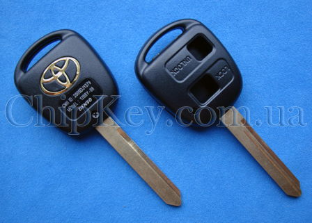 Ключ Toyota (корпус) 2 кнопки, лезвие toy47