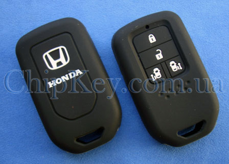 Чехол Honda Smart Key силиконовый 4 кнопки, черный