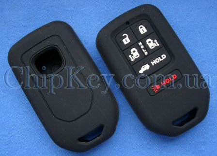 Чехол Honda Smart Key силиконовый 6 кнопок, черный