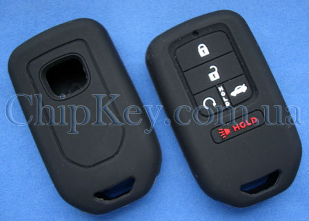 Чехол Honda Smart Key силиконовый 5 кнопок, черный