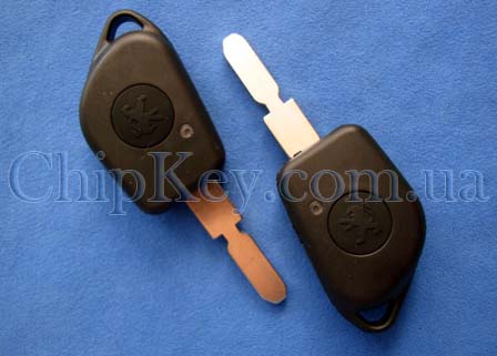 Ключ Peugeot 406 (корпус) 1 кнопка