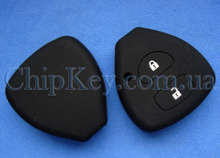 Чехол Toyota силиконовый 2 кнопки, черный