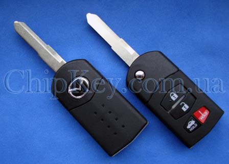 Ключ Mazda выкидной (корпус) 4 кнопки