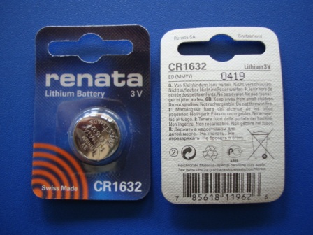 Lithium Batteries 1632  Renata Switzerland