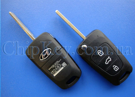 Ключ Hyundai выкидной (корпус) 3 кнопки