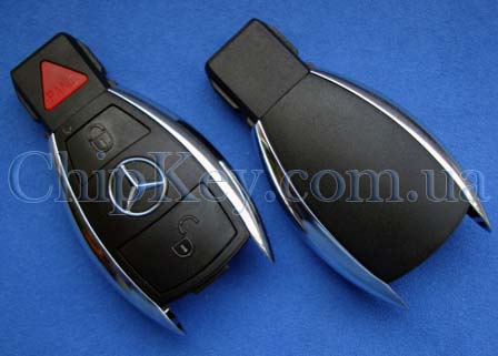 Mercedes Smart Key (корпус) 2 - кнопки + 1 (Panic)