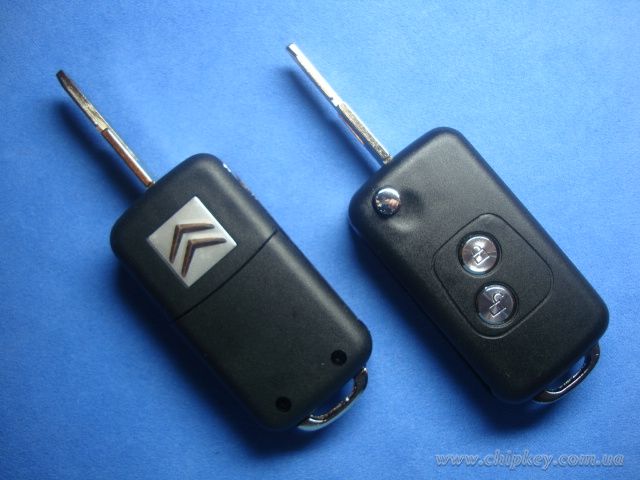 CITROEN выкидной ключ (корпус) 2 - кнопки, лезвие NE73