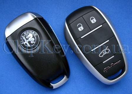 Смарт ключ Alfa Romeo Giulia, Stelvio 3 кнопки, HITAG 128-Bit AES, 433 Mhz, original