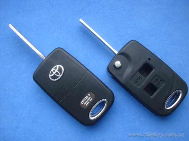 Ключ Toyota выкидной (корпус) 2 кнопки, лезвие toy47