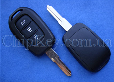 Ключ Renault (корпус) 3 кнопки