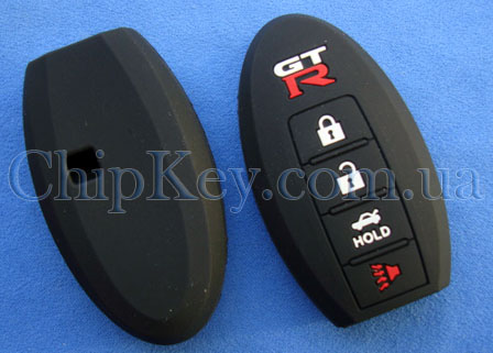 Силиконовый чехол на ключ 4 кнопки, черный