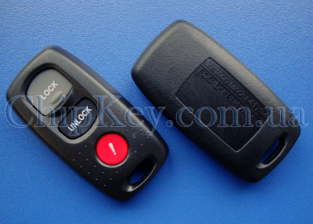 MAZDA пульт (корпус) 2 - кнопки + 1 - кнопка (PANIC), model Visteon KPU41846,  313,8MHz