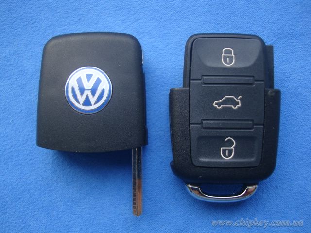 Volkswagen выкидной ключ 3 кнопки с платой 1KO 959 753 N 434 Mhz, с ID48 MEGAMOS чипом