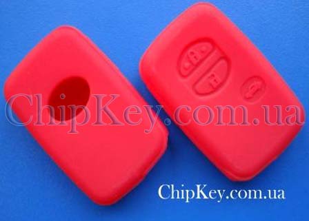 Toyota Smart Key силиконовый чехол 3 кнопки, красный