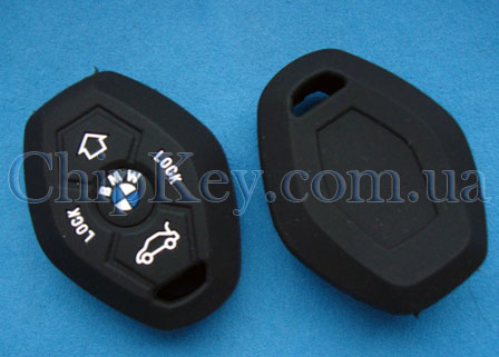 Чехол BMW силиконовый 3 кнопки, черный