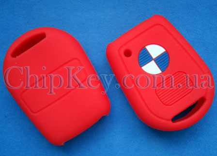 Чехол BMW силиконовый 2 кнопки, красный
