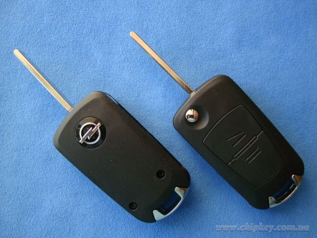 Ключ Opel выкидной (корпус) 2 кнопки, лезвие hu100