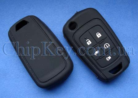 Чехол Chevrolet силиконовый 5 кнопок, черный