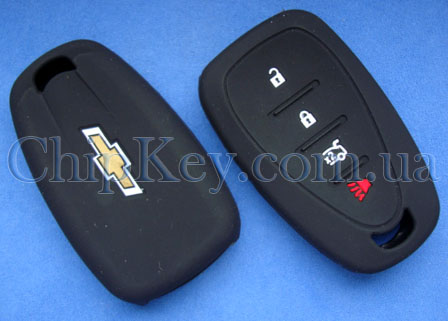 Чехол Chevrolet силиконовый 4 кнопки, черный