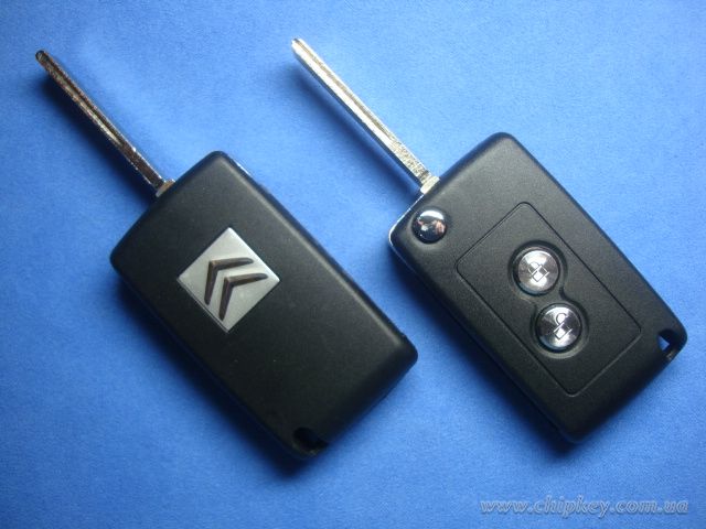 CITROEN  выкидной ключ (корпус) 2 - кнопки, лезвие HU83T