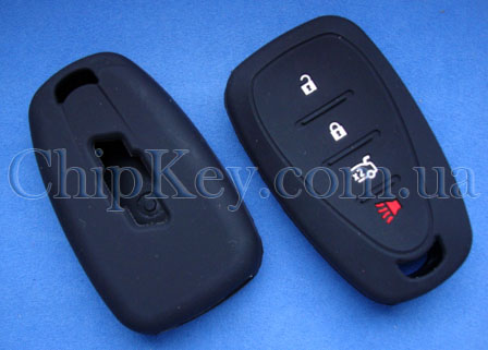 Чехол Chevrolet силиконовый 4 кнопки, черный