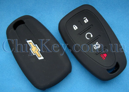 Чехол Chevrolet силиконовый 5 кнопок, черный