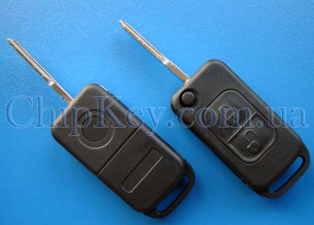 Выкидной ключ Mercedes (корпус) 2 кнопки, лезвие HU64P