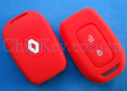 Чехол Renault силиконовый 2 кнопки, красный