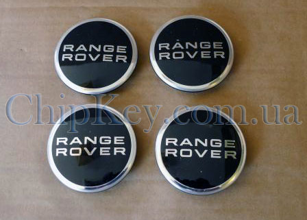 LAND ROVER RANGE ROVER SPORT DISCOVERY колпачки в легкосплавные диски черные в хроме 63 мм 4шт, ORIGINAL