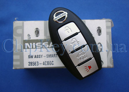 Ключ Nissan Rogue SL, SL/Premium, SV 2014-2016, 285E3-4CB6C smart key 4 кнопки, id51 HTAES, 434,92 Mhz, KR5S180144106 original