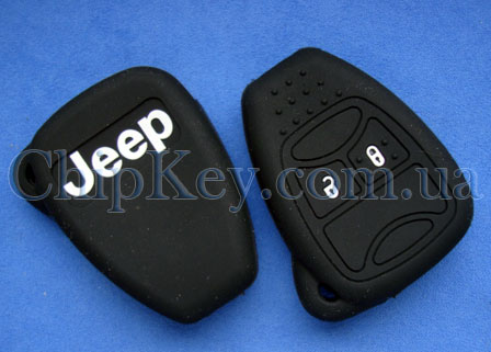 Чехол Jeep силиконовый 2 кнопки, черный