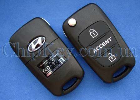 Ключ Hyundai Accent выкидной (корпус) 2 кнопки