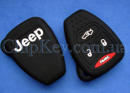 Чехол Jeep силиконовый 4 кнопки, черный