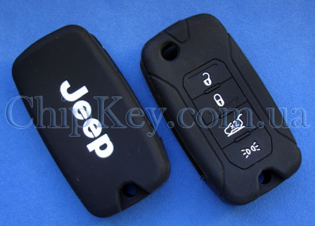 Чехол Jeep силиконовый 4 кнопки, черный