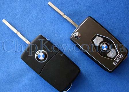 Ключ BMW выкидной (корпус) 3 кнопки, лезвие hu58
