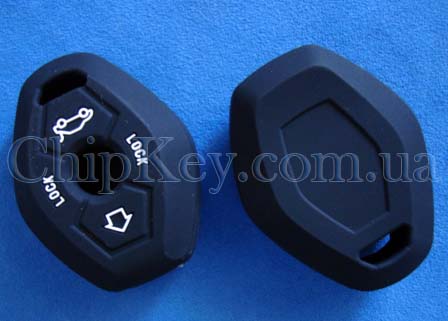 Чехол BMW силиконовый 3 кнопки, черный