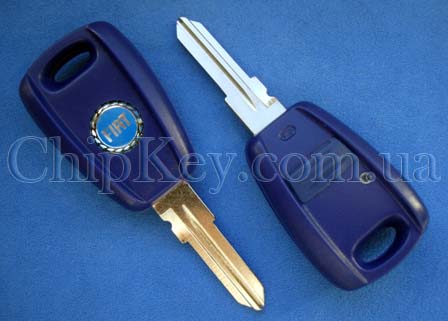 Ключ Fiat (корпус) 1 кнопка, лезвие gt15r