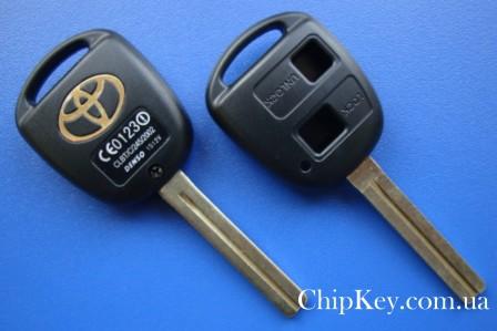 Ключ Toyota (корпус) 2 кнопки, лезвие toy40