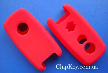 Cиликоновый чехол Suzuki Smart Key 2 кнопки, красный