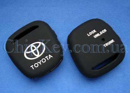 Чехол Toyota силиконовый 2 кнопки, черный