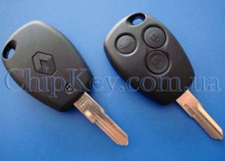 Ключ Renault 3 кнопки, лезвие vac102, ID46(pcf7939ex), 434Mhz