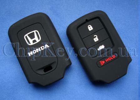 Чехол Honda Smart Key силиконовый 4 кнопки, черный