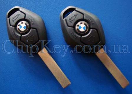Ключ BMW 3 кнопки HU92, ID44(pcf7935) EWS system, 433Mhz